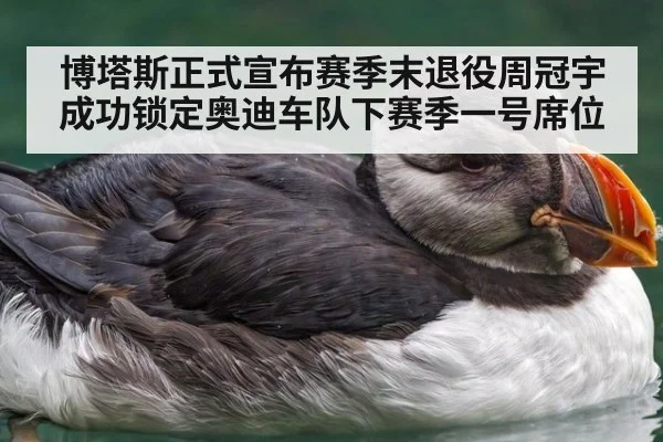 博塔斯正式宣布赛季末退役周冠宇成功锁定奥迪车队下赛季一号席位